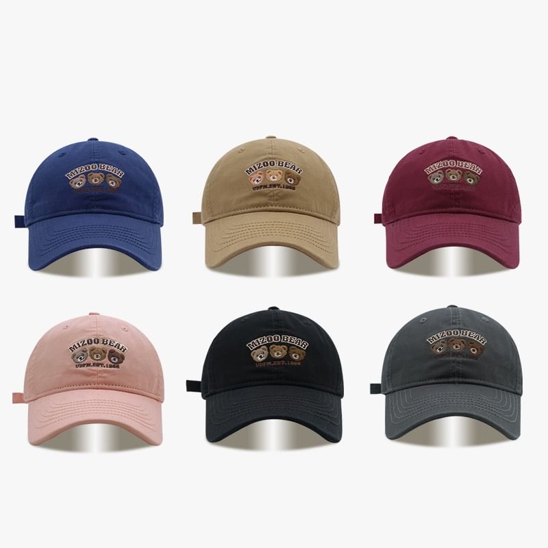 Baseball Bear Cap Embroidered