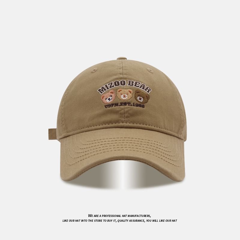 Baseball Bear Cap Embroidered