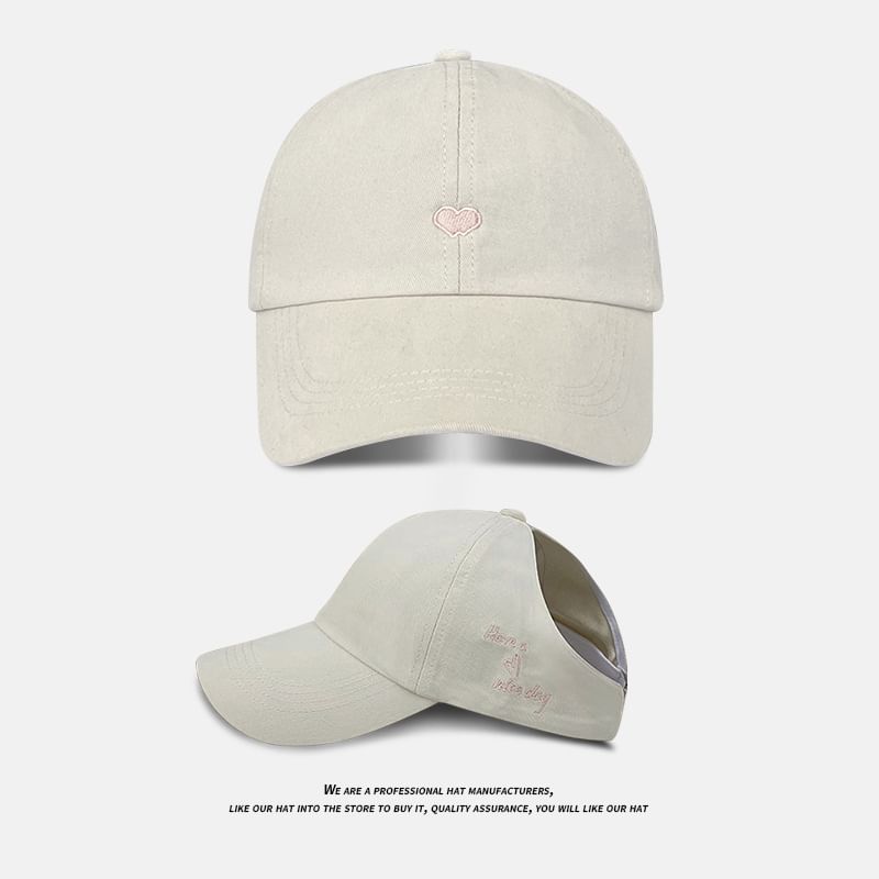 Embroidered Cap Heart Baseball