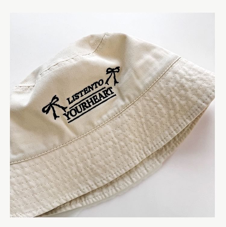 Hat Bucket Embroidered Lettering