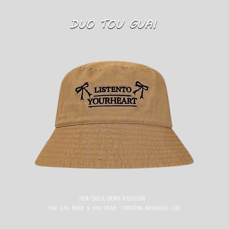 Hat Bucket Embroidered Lettering