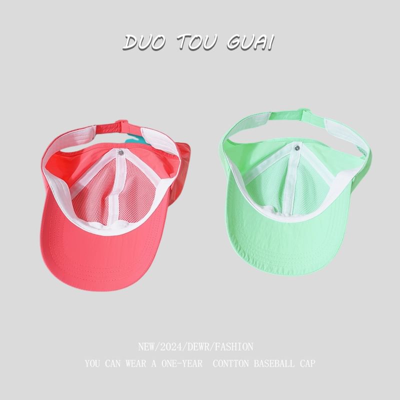 Plain Top Baseball Cap Open