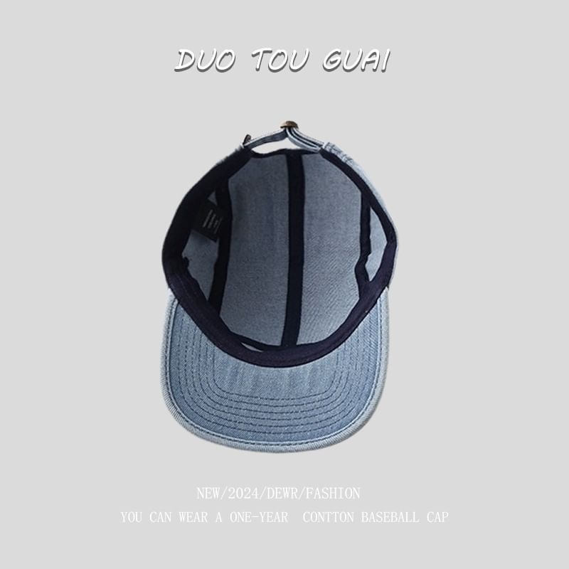 Baseball Denim Cap Washed Applique