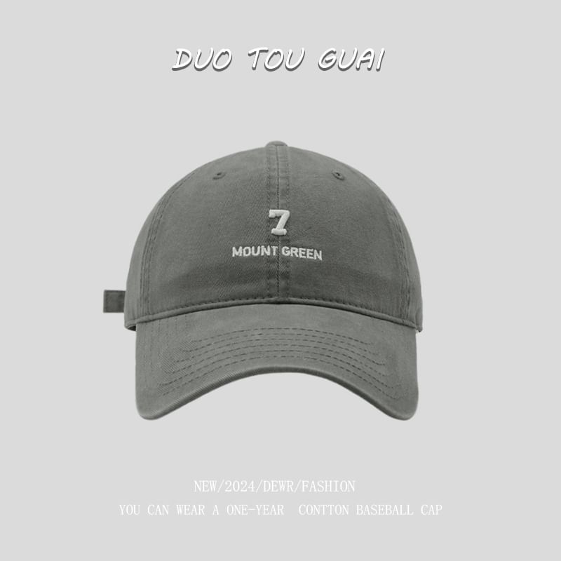 Number Cap Baseball Embroidered