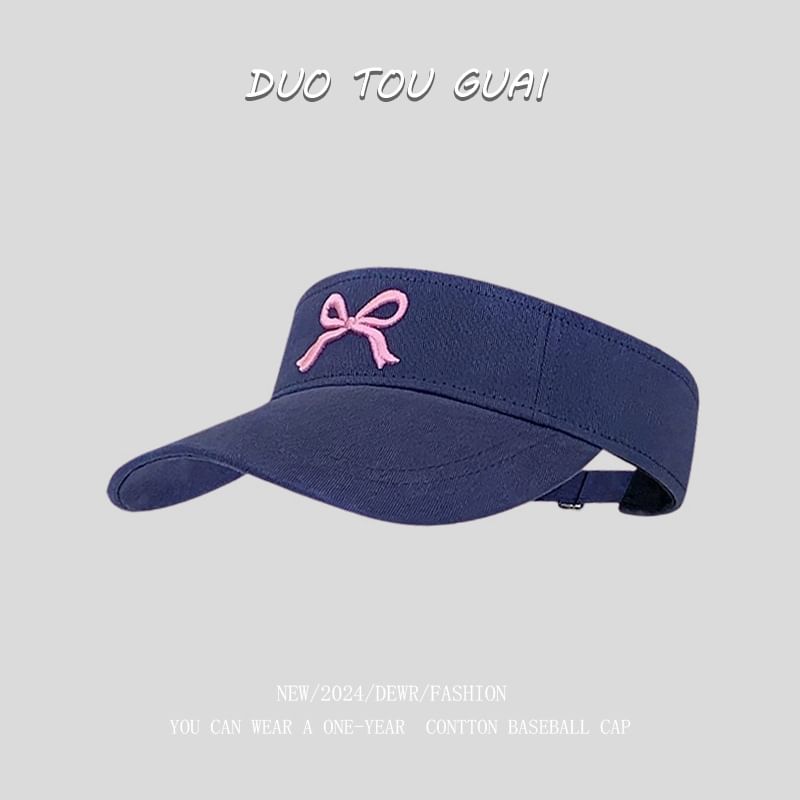 Bow Visor Sun Embroidered
