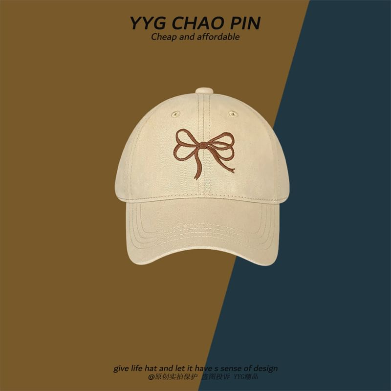 Bow Cap Baseball Embroidered