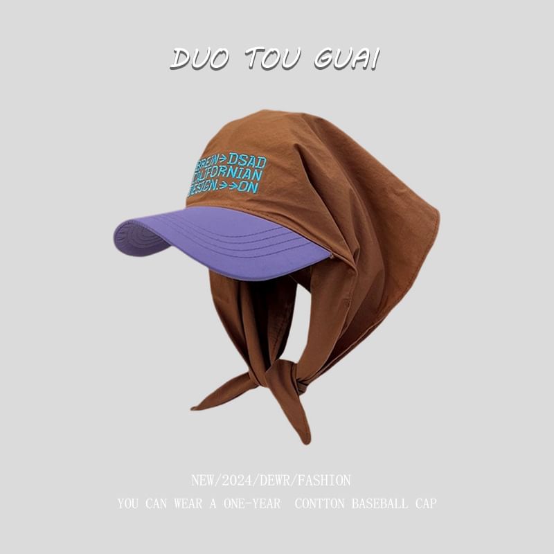 Cap Lettering Two Baseball Headkerchief Tone Embroidered with