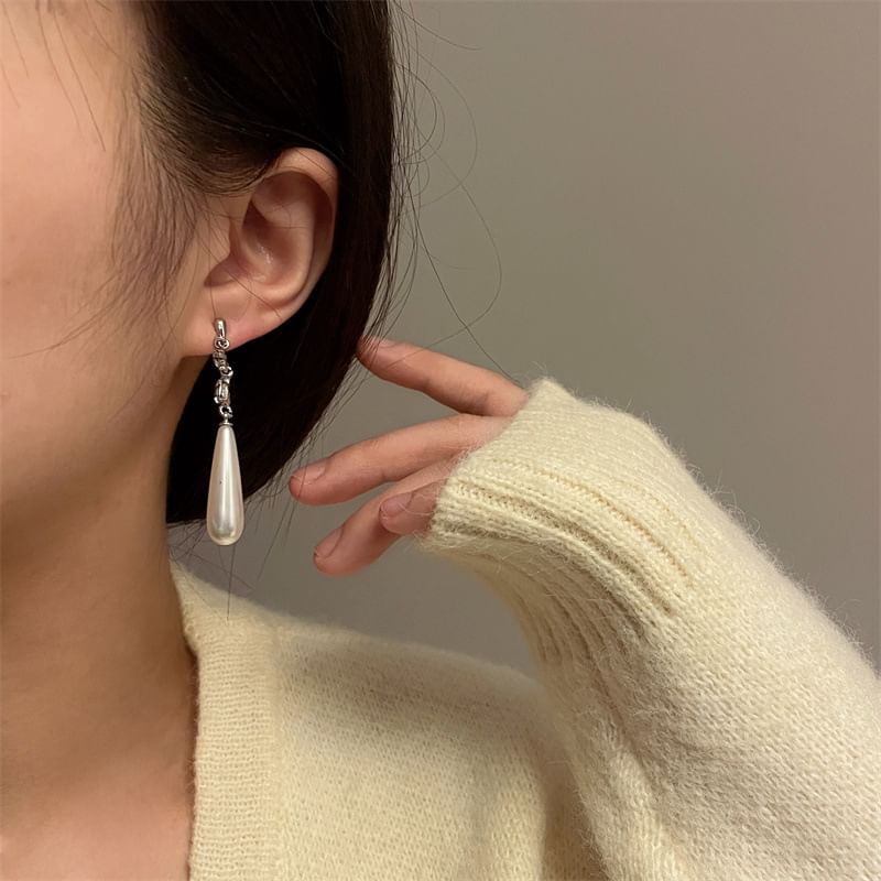 Pearl Alloy Dangle Earring Faux