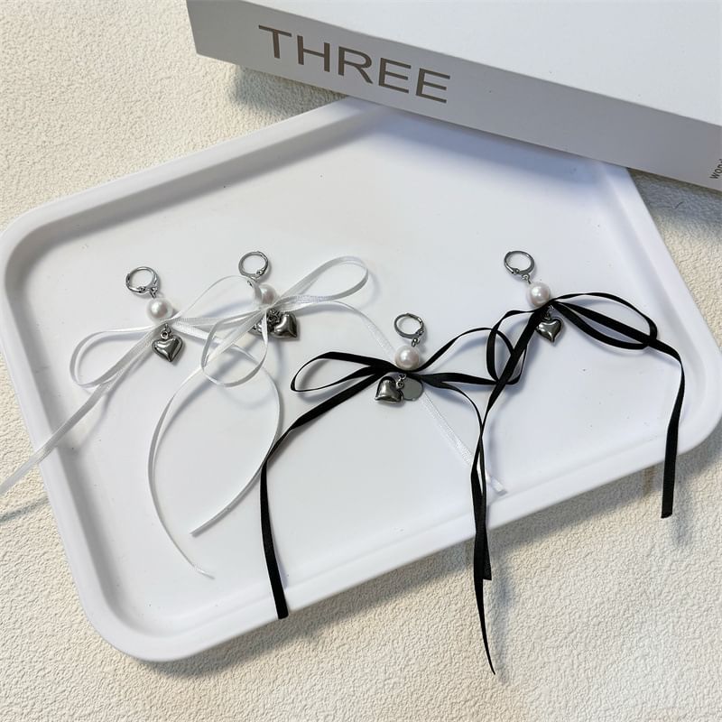 Ribbon (Various Earring Drop Pearl / Faux Designs)