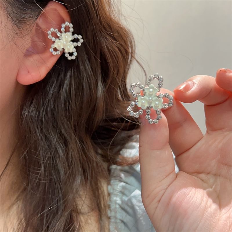 / Floral Cuff Alloy Dragonfly Ear