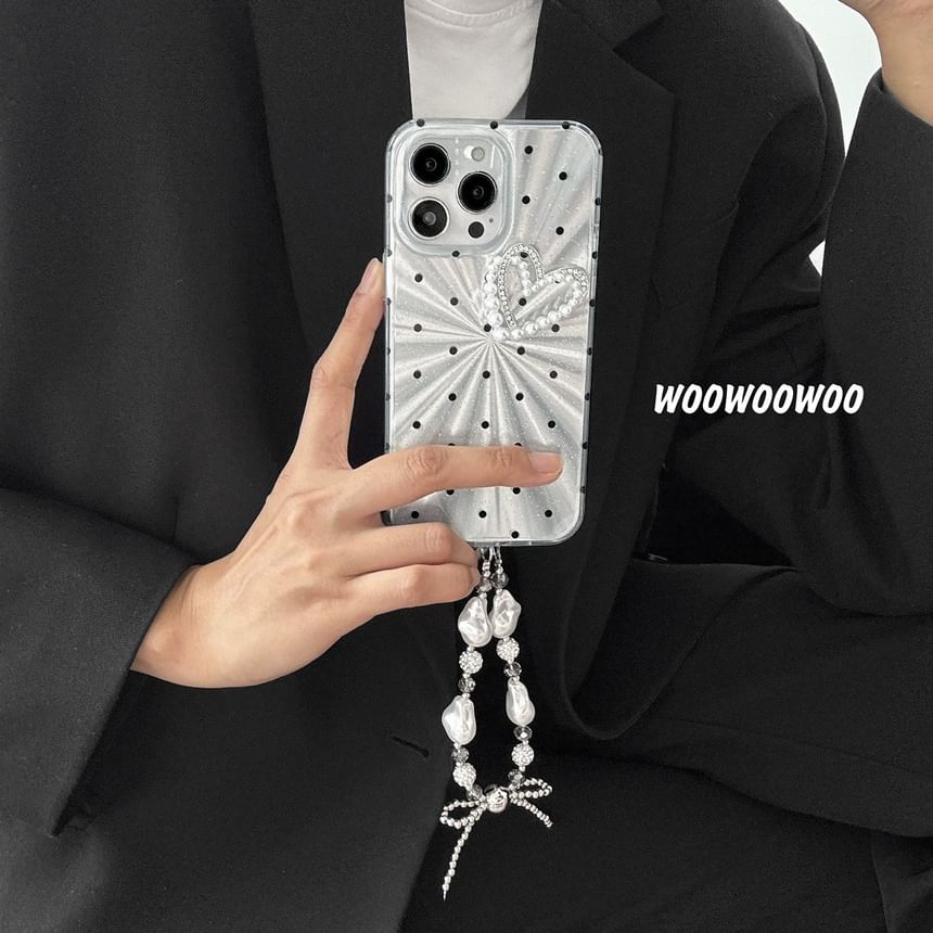 Case Phone Polka Heart Dot