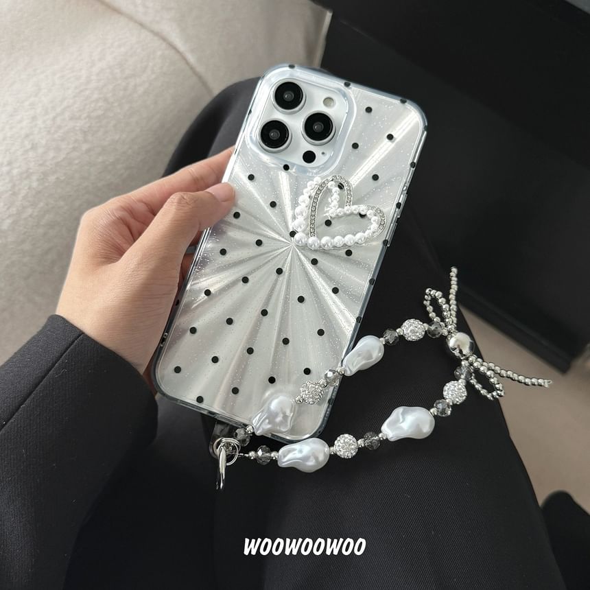 Case Phone Polka Heart Dot