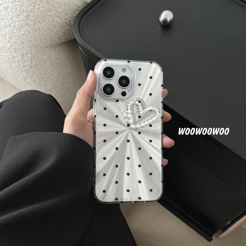 Case Phone Polka Heart Dot