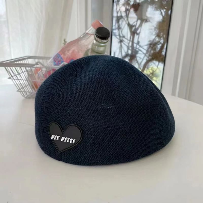 Knit Heart Beret