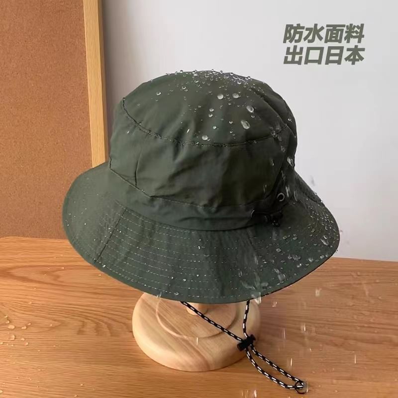 Drawstring Bucket Hat Plain