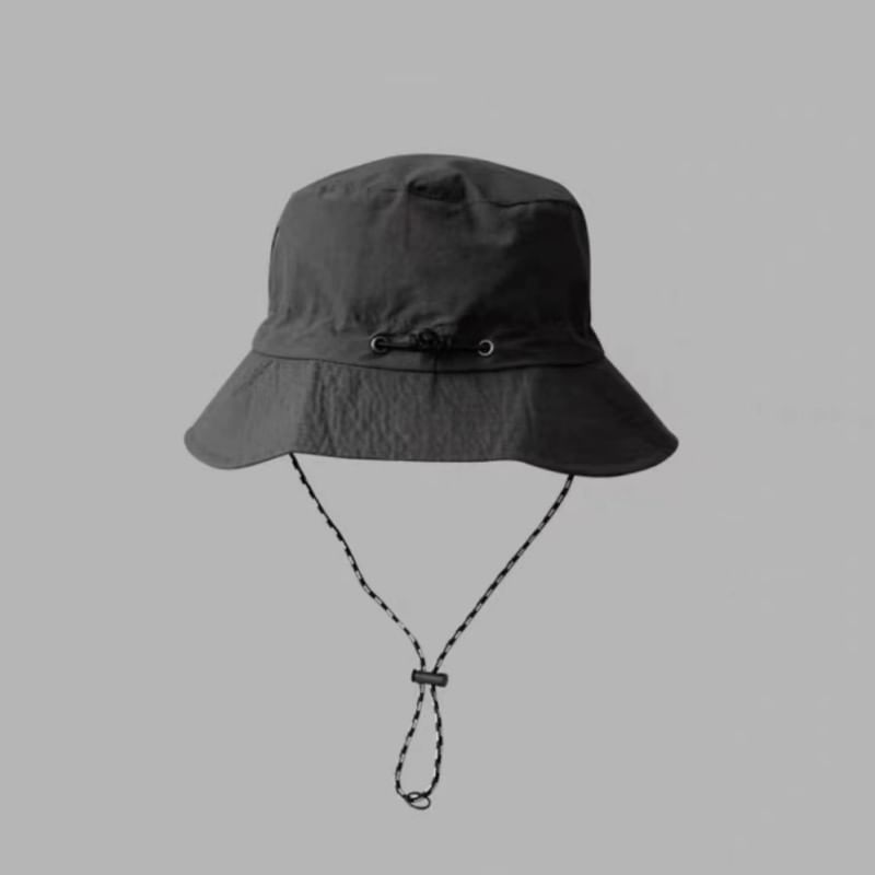 Drawstring Bucket Hat Plain