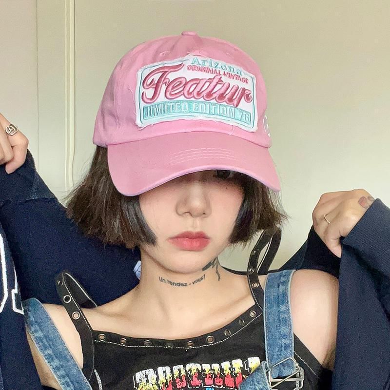 Applique Baseball Embroidered Lettering Cap