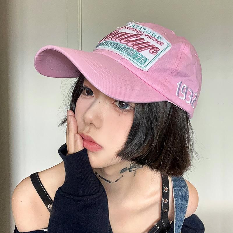 Applique Baseball Embroidered Lettering Cap