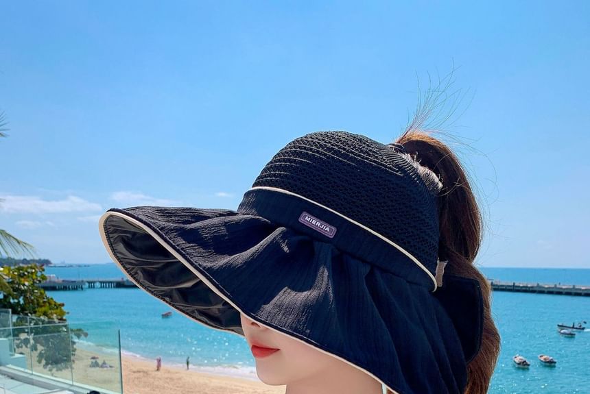 Panel Hat Ruched Bow Sun