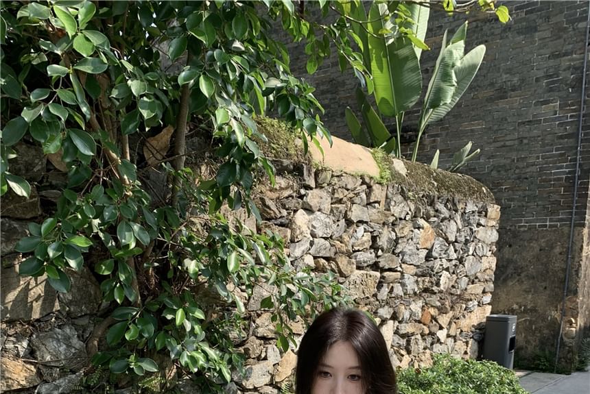 Cap-Sleeve Mermaid Buttoned Dress Lace Mini A-Line V-Neck / Panel Plain Maxi Eyelet