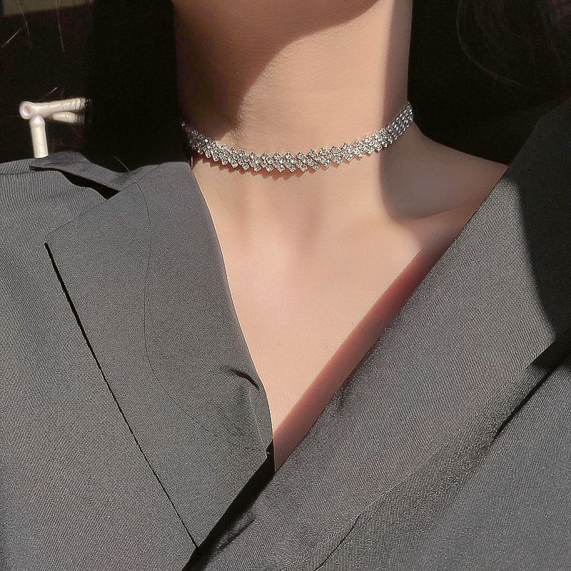 Alloy Rhinestone Choker