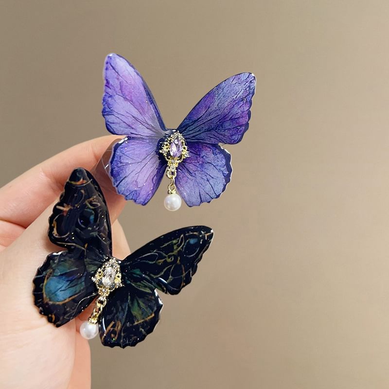 Alloy Butterfly Hair Clip Rhinestone