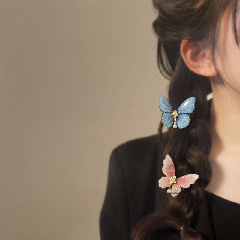 Alloy Butterfly Hair Clip Rhinestone