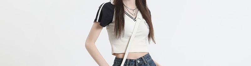 High Waist Washed Denim Shorts