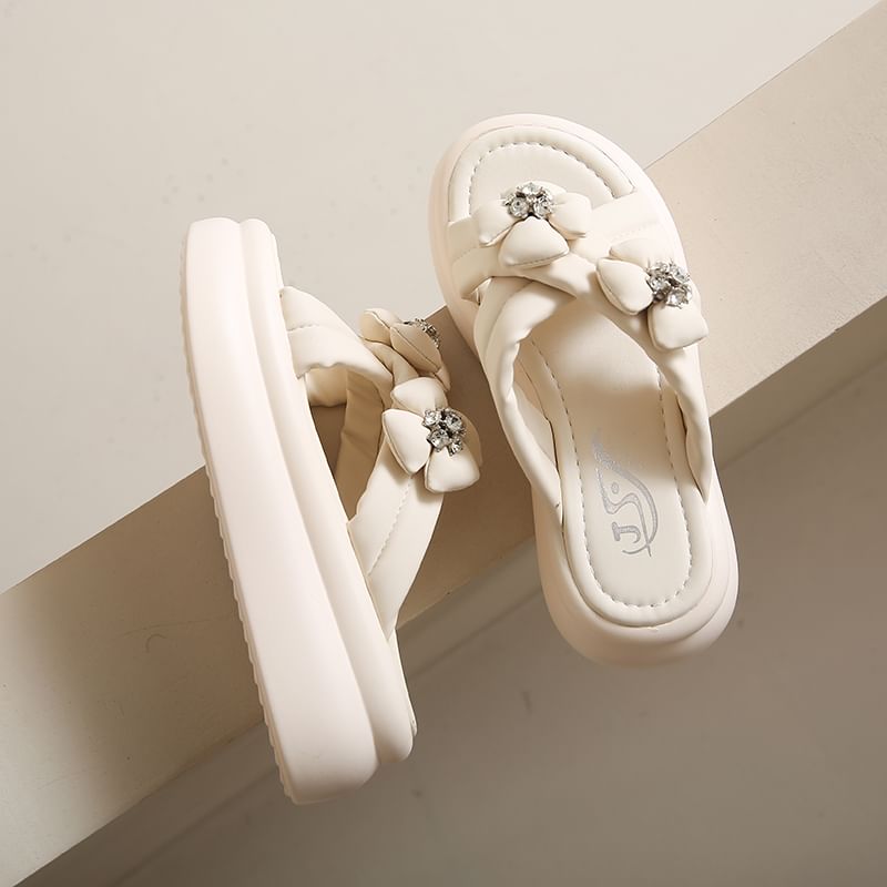 Sandals Slide Platform Flower