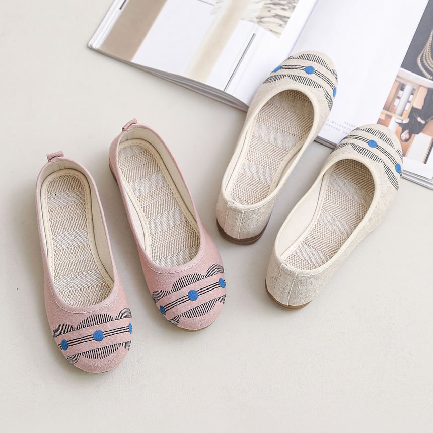 Flats Flower Embroidered