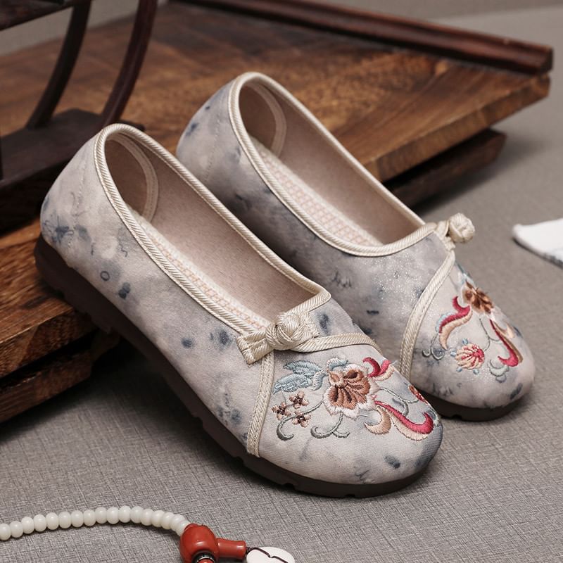 Flats Embroidered Flower