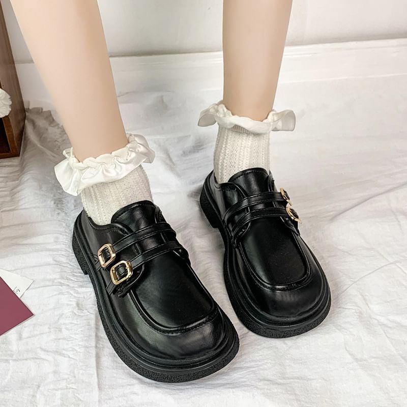 Platform Loafers Buckled