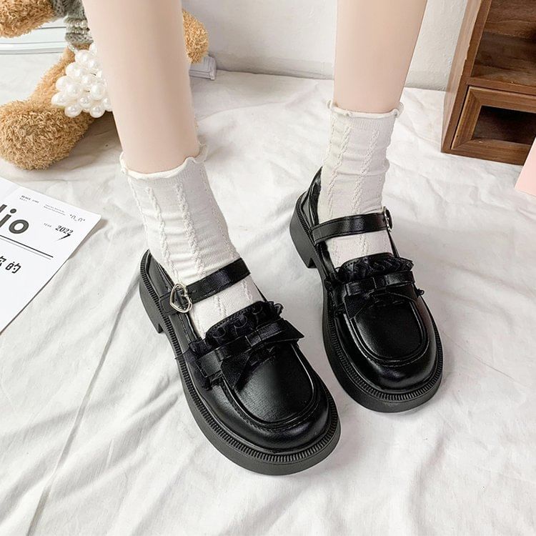 Bow Loafers Platform