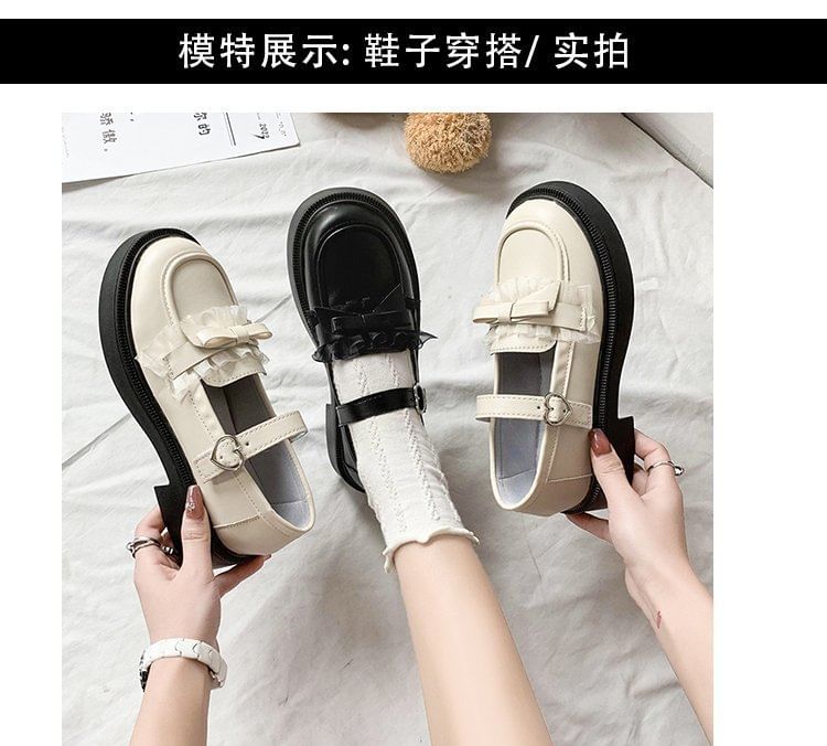 Bow Loafers Platform