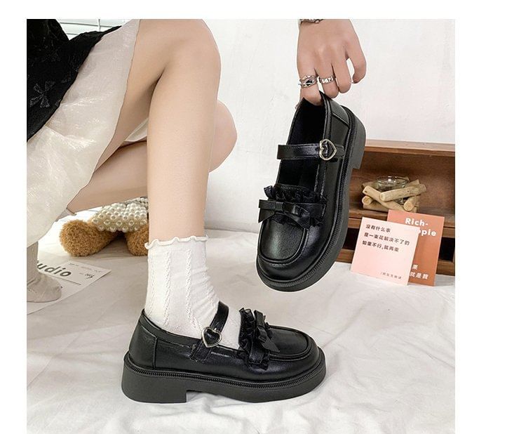 Bow Loafers Platform