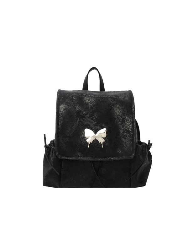 Studded Multi-Pocket Backpack Butterfly Flap
