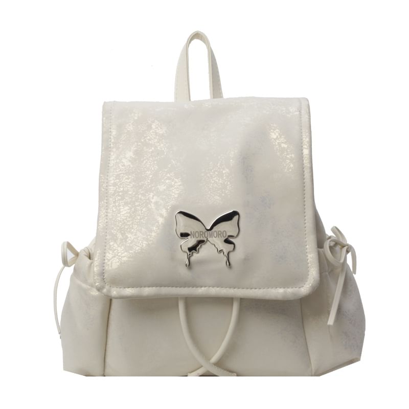 Studded Multi-Pocket Backpack Butterfly Flap