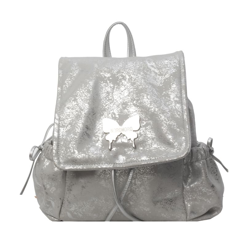 Studded Multi-Pocket Backpack Butterfly Flap