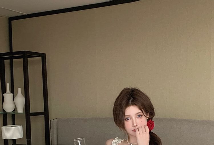 Square / Hot Tank Pants Top Neck Crop