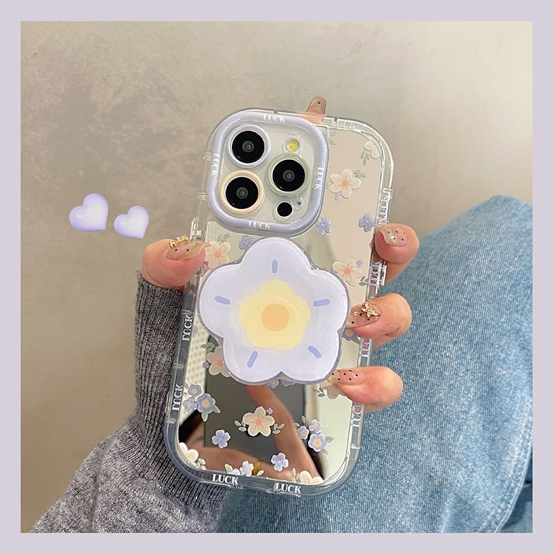Mirrored Phone Case Floral