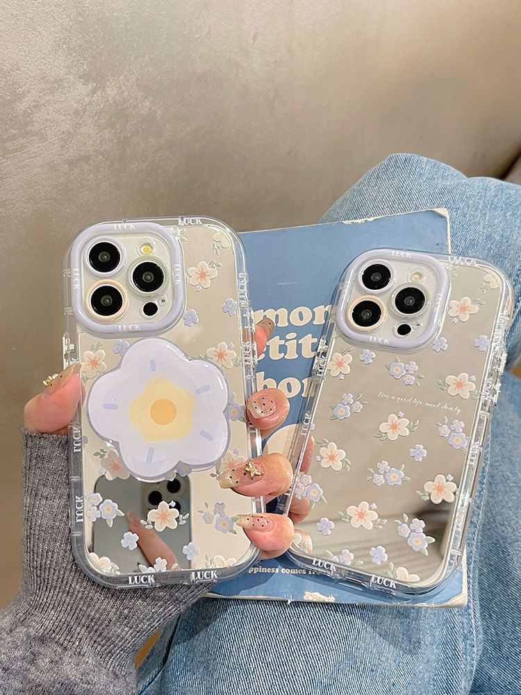 Mirrored Phone Case Floral