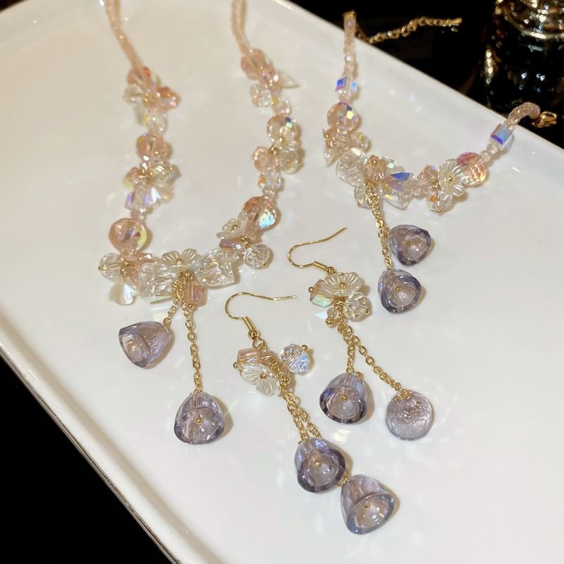 Choker Faux Earring Bracelet Dangle / Crystal