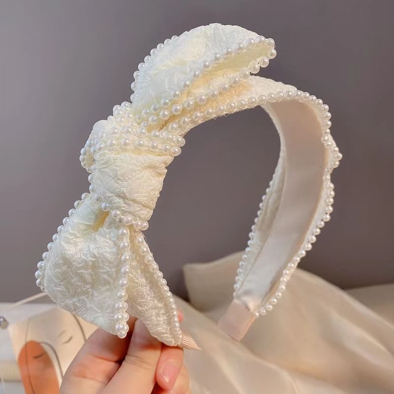 Band Barrette Faux Head Pearl /