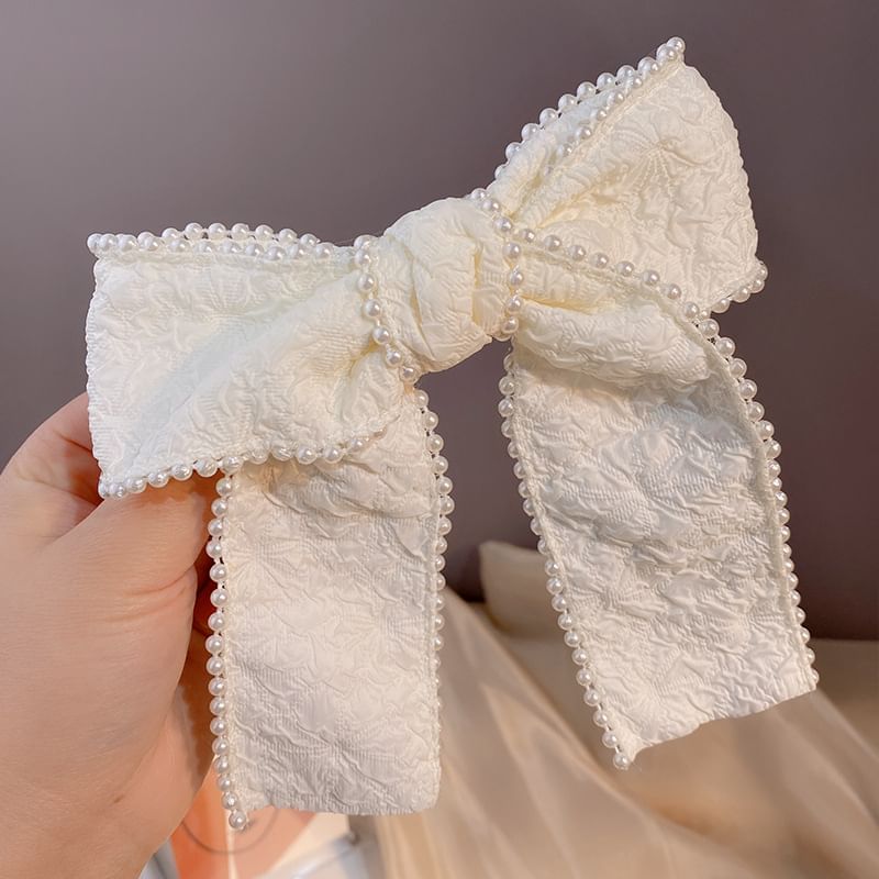 Band Barrette Faux Head Pearl /