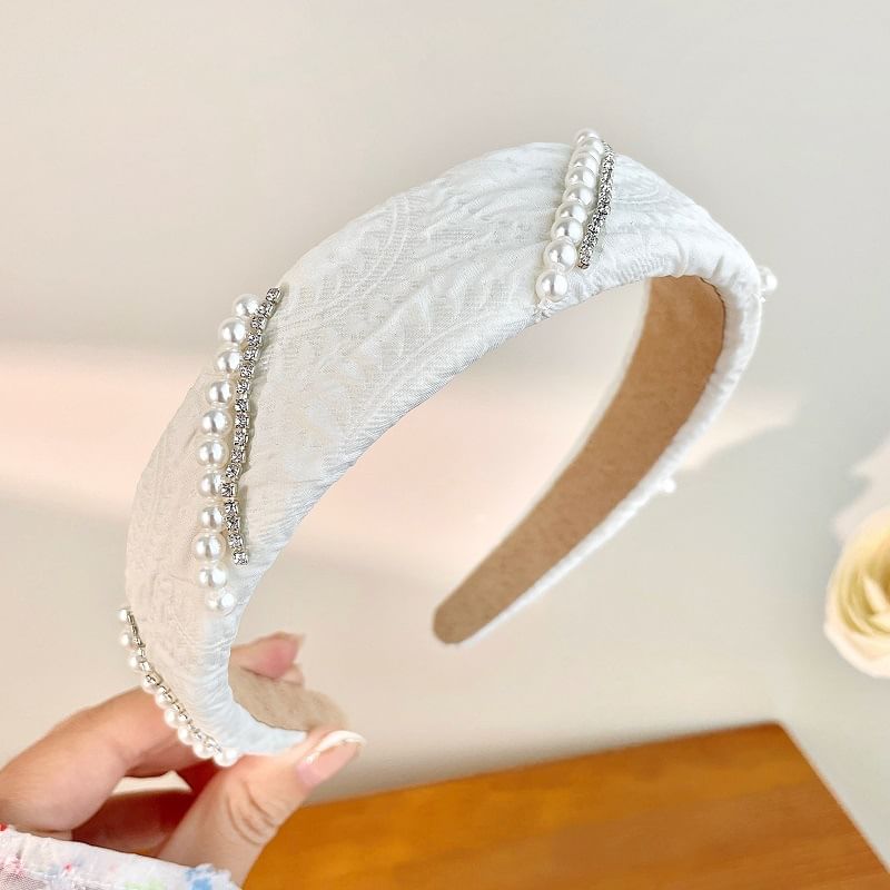 Pearl Faux Hair Band (Various Designs) Flower