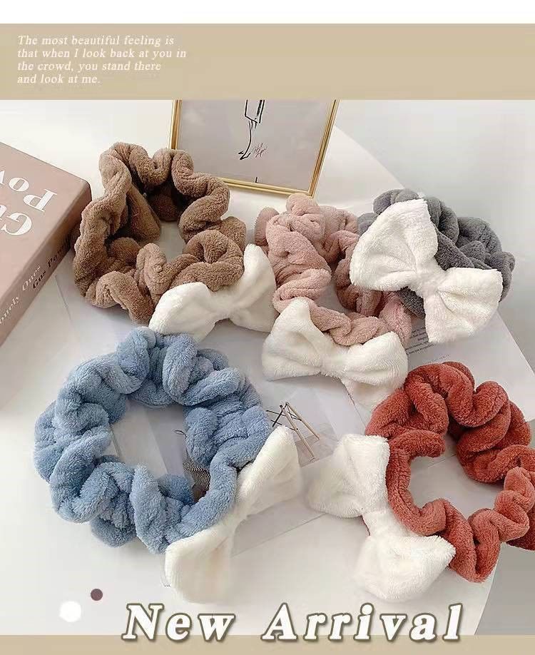 Bow Ruffle Face Wash Headband