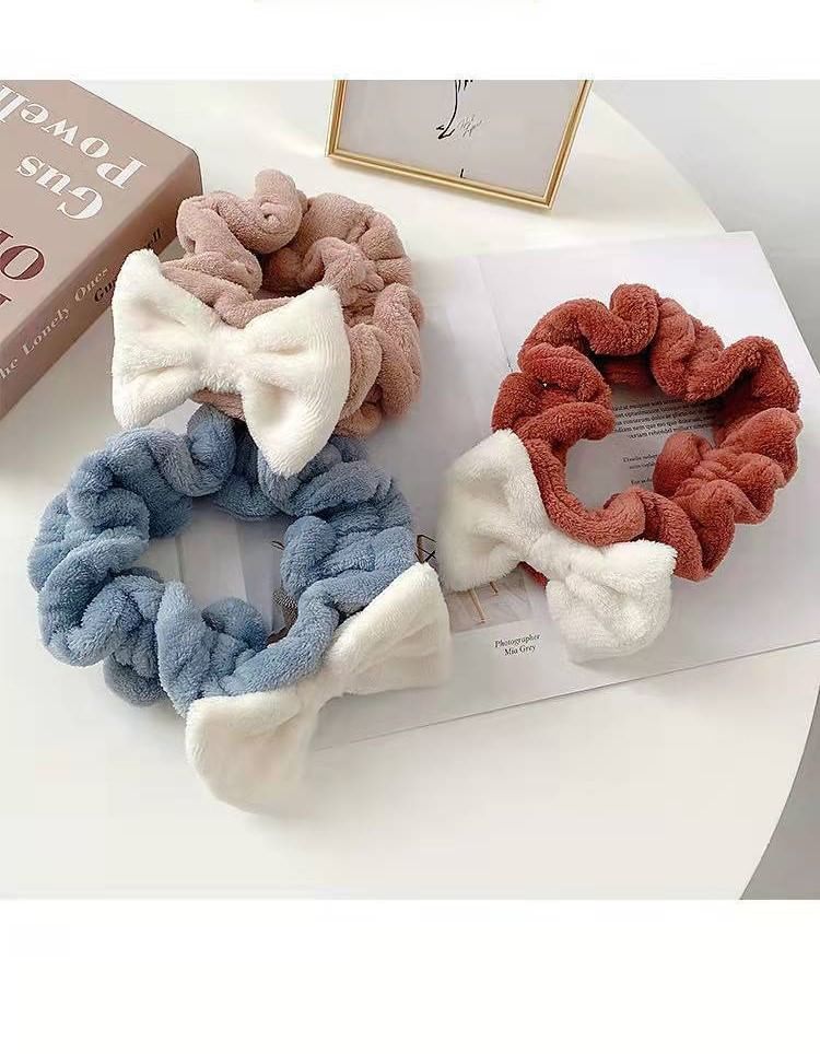 Bow Ruffle Face Wash Headband