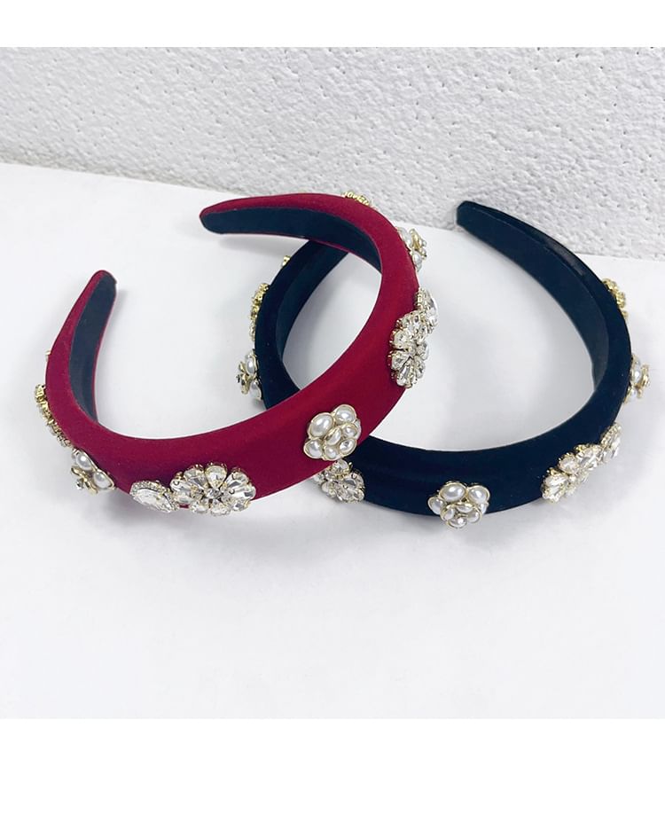 Gemstones Rhinestone Hair Flower Band