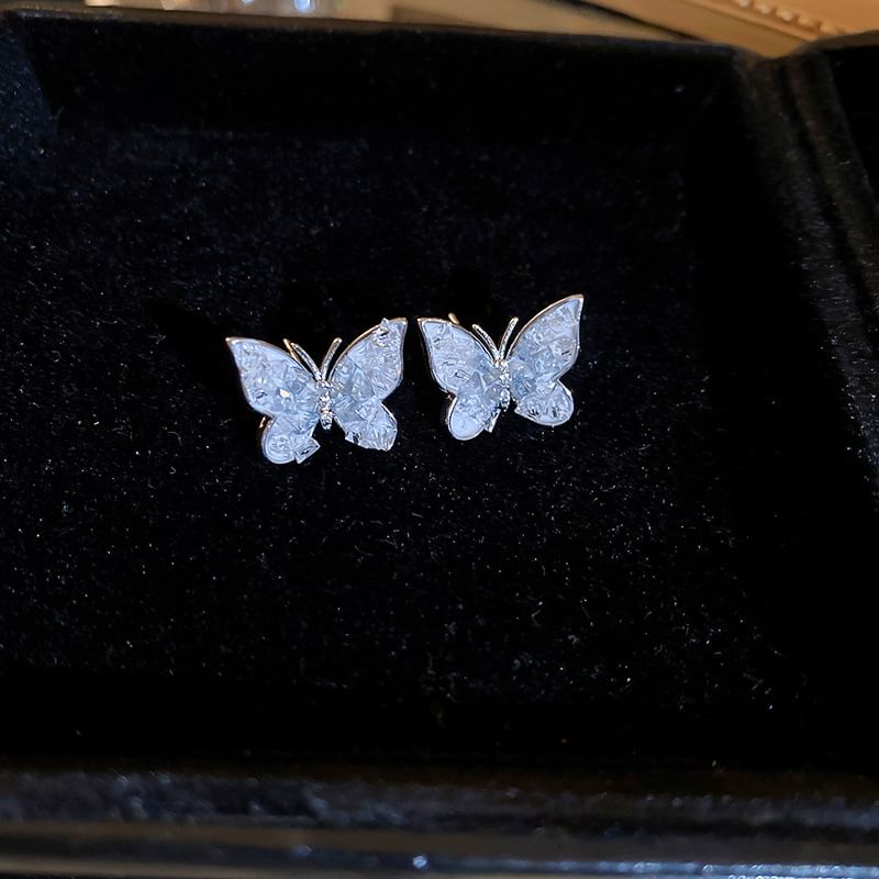 Butterfly Floral (Various Faux Pearl Earring Crystal Alloy Designs) /