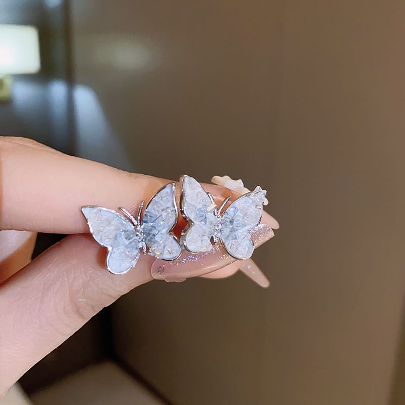 Butterfly Floral (Various Faux Pearl Earring Crystal Alloy Designs) /